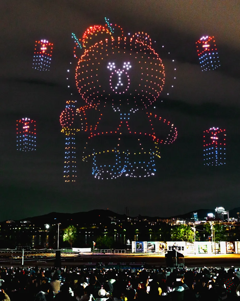 KPop Demon Hunters Lights Up Seoul With 1,200 Drones Over the Han River