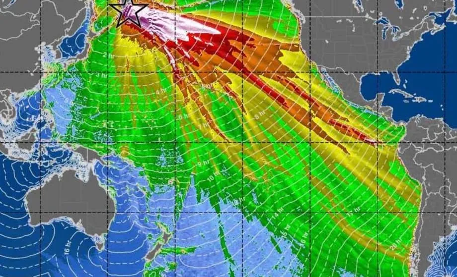 Satellite Captures Pacific Tsunami's Complex Waves, Challenging Forecast Models