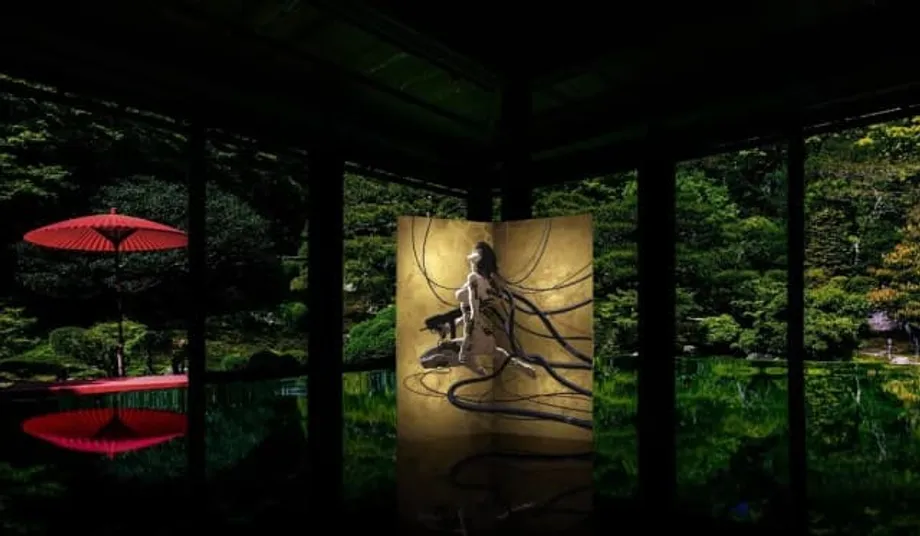 Ghost in the Shell Becomes Gold Leaf Art in UMAA's Limited Edition Folding Screens