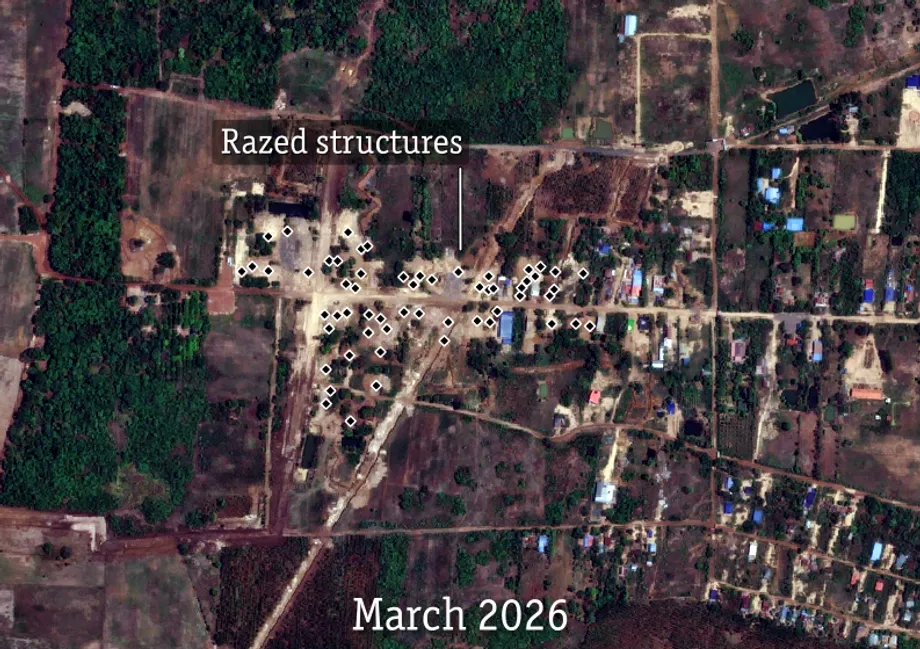 Satellite Images Show 627 Homes and Structures Destroyed in Cambodian Border Villages