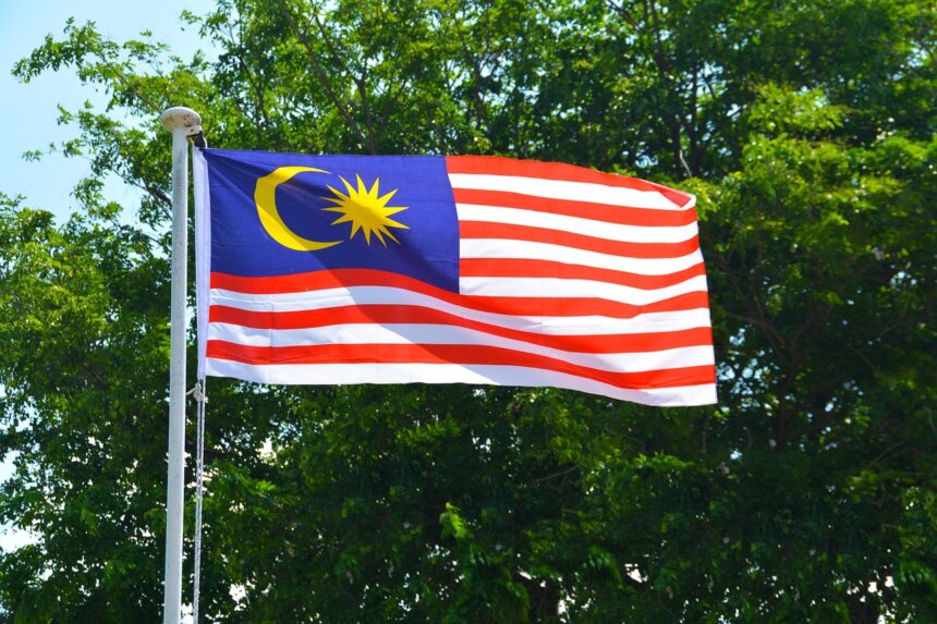 malaysian flag, flag, malaysia, country, nation, state, symbol, asia, national, sign, ensign, pat...
