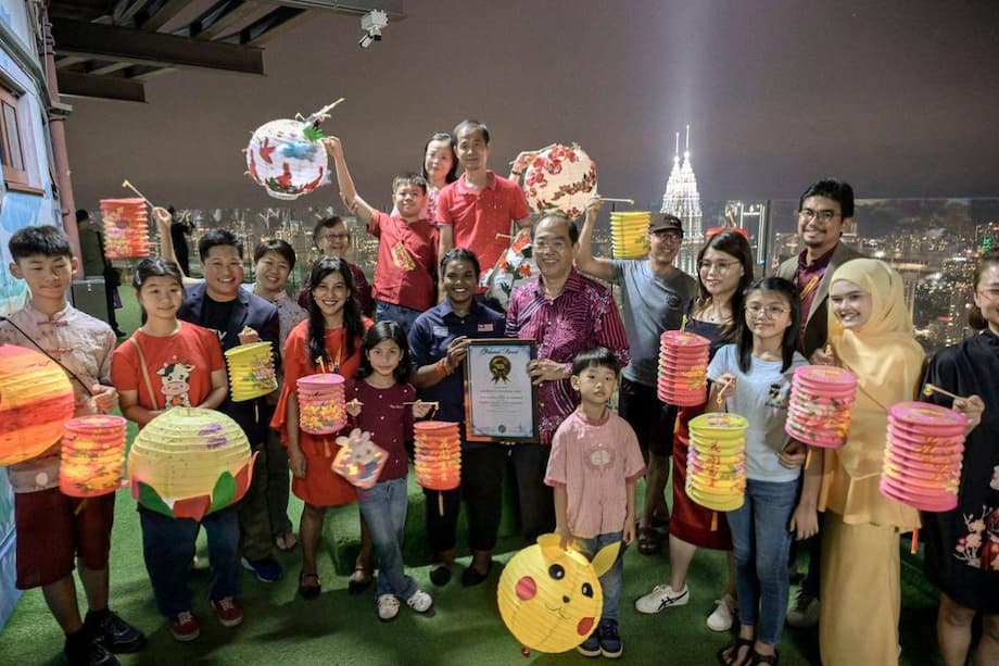Menara KL sets Malaysia Book of Records for highest lantern walkabout