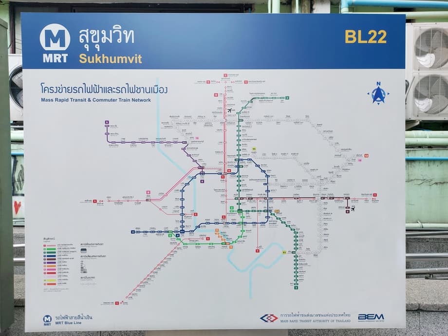 Bangkok Bts Mrt Map 2025 - P Samuel Williams