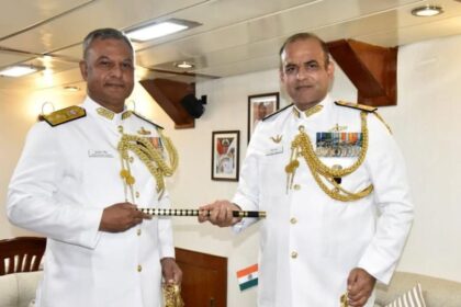 Rear Admiral Gurcharan Singh, took over command of Eastern Fleet