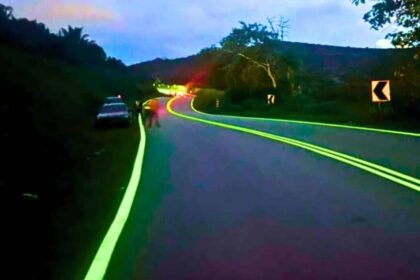 Malaysia Painted Roads That Glow in the Dark Instead of Using Lights ...