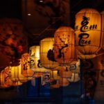 chinese lanterns, restaurant, lamps, decoration, lighting, night, lanterns, decor, light, traditi...